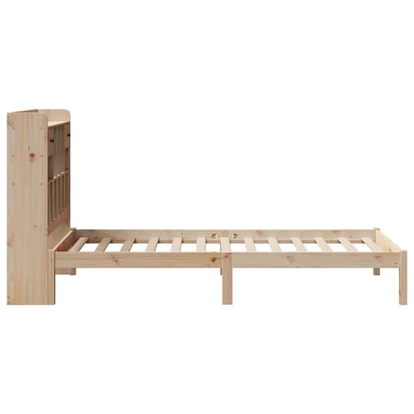 Sänky kirjahyllyllä ilman patjaa 100x200 cm täysi mänty