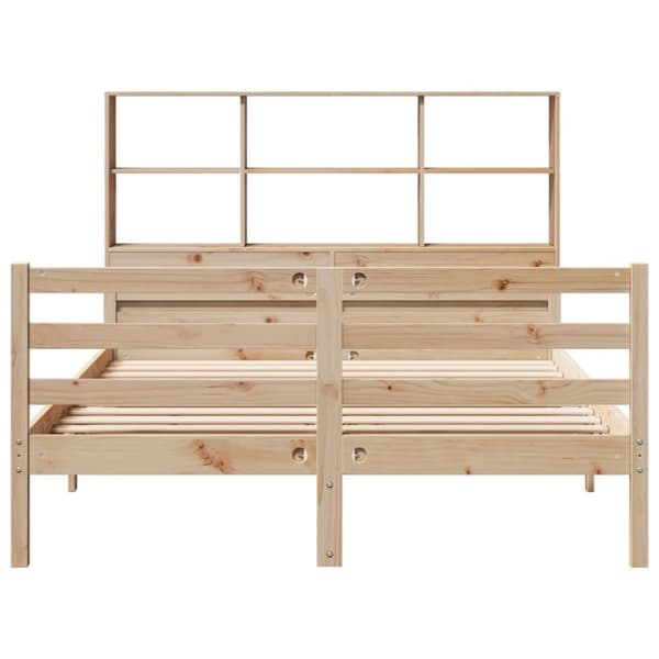 seng med reol uden madras 140x200 cm massivt fyrretræ