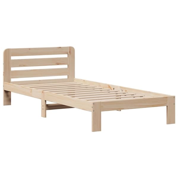 seng med reol uden madras 75x190 cm massivt fyrretræ