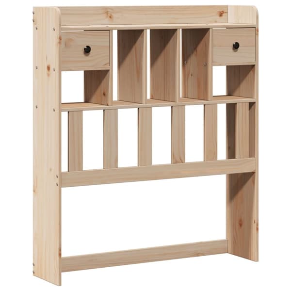 seng med reol uden madras 75x190 cm massivt fyrretræ