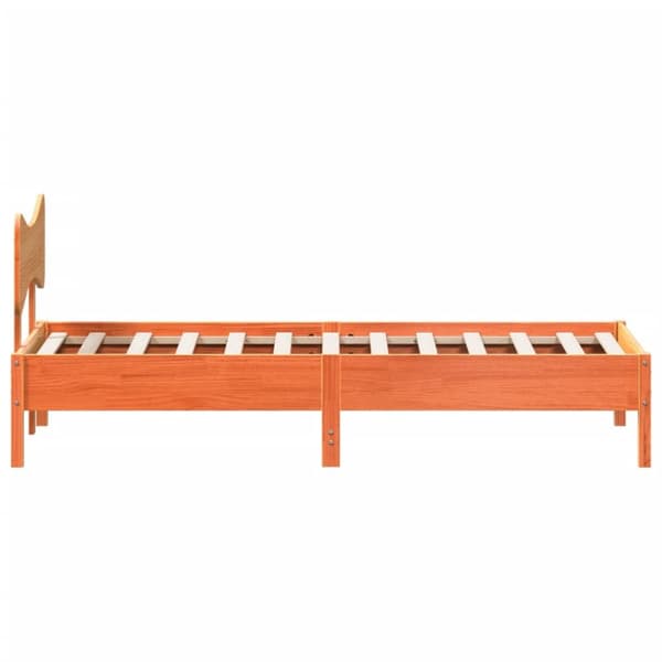 sengeramme uden madras 100x200 cm massivt fyrretræ gyldenbrun