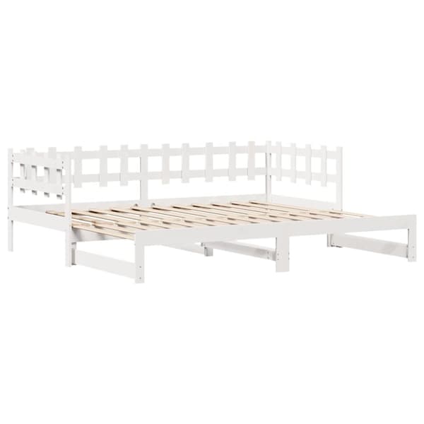 Vuodesohva rullilla ja laatikoilla ei patjaa valkoinen 90x190cm