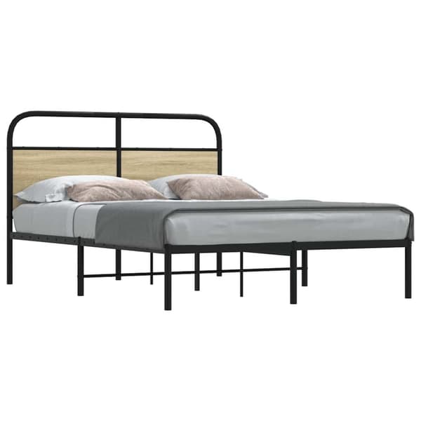 sengeramme 120x190 cm uden madras konstrueret træ sonoma-eg