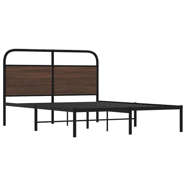 sengeramme 160x200 cm uden madras konstrueret træ brunt eg