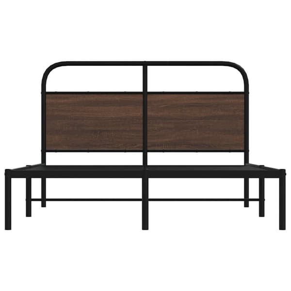 sengeramme 160x200 cm uden madras konstrueret træ brunt eg