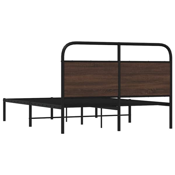sengeramme 160x200 cm uden madras konstrueret træ brunt eg