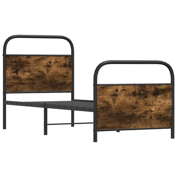 sengeramme 75x190 cm uden madras konstrueret træ røget eg