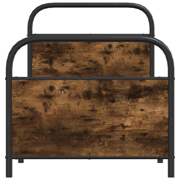 sengeramme 75x190 cm uden madras konstrueret træ røget eg