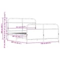 Miniatyrbillede 9 af 9: sengeramme uden madras 150x200 cm metal røget egetræsfarve