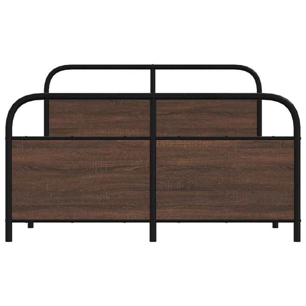 sengeramme 120x200 cm uden madras konstrueret træ brunt eg