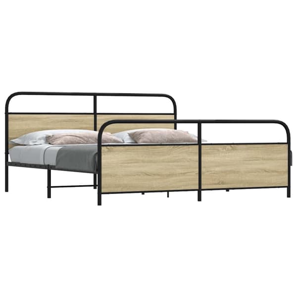 sengeramme uden madras 180x200 cm metal sonoma-eg