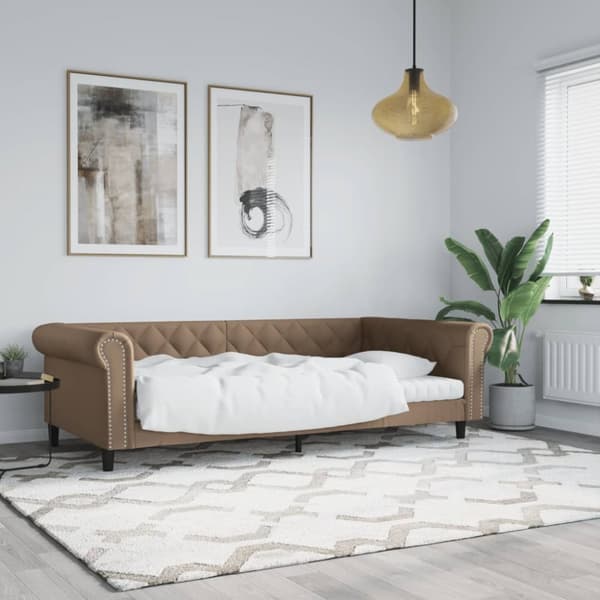 Vuodesohva Cappuccino 100x200 cm keinonahkaa