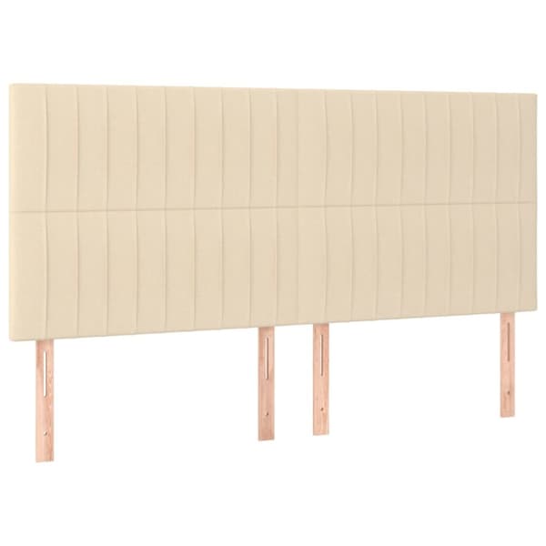 kontinentalseng med madras 180x200 cm stof cremefarvet