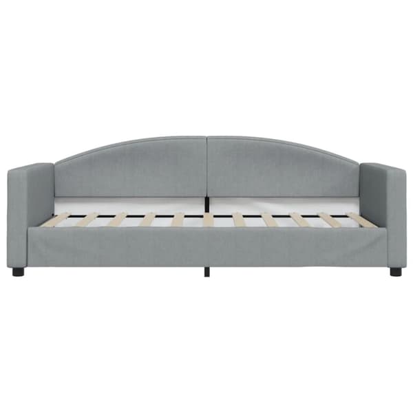 daybed 90x190 cm stof lysegrå