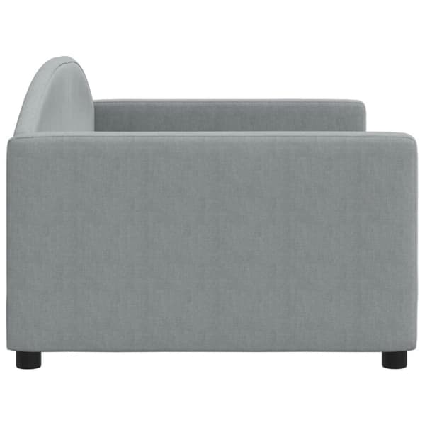 daybed 90x190 cm stof lysegrå