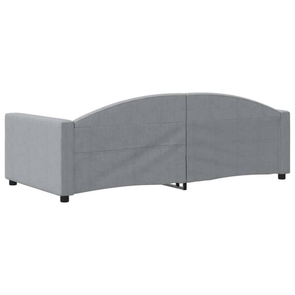 daybed 90x190 cm stof lysegrå