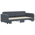 Miniatyrbillede 3 af 10: daybed med udtræk 90x200 cm velour mørkegrå