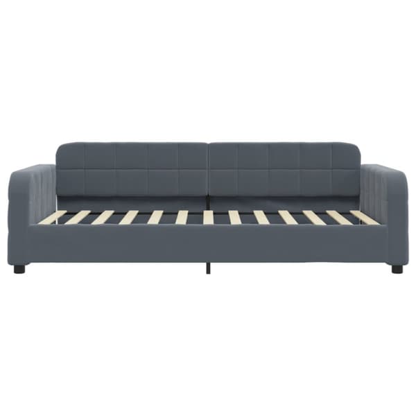 Dagbädd utdragbar mörkgrå 90x200 cm sammet