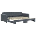 Miniatyrbillede 2 af 10: daybed med udtræk 90x200 cm velour mørkegrå