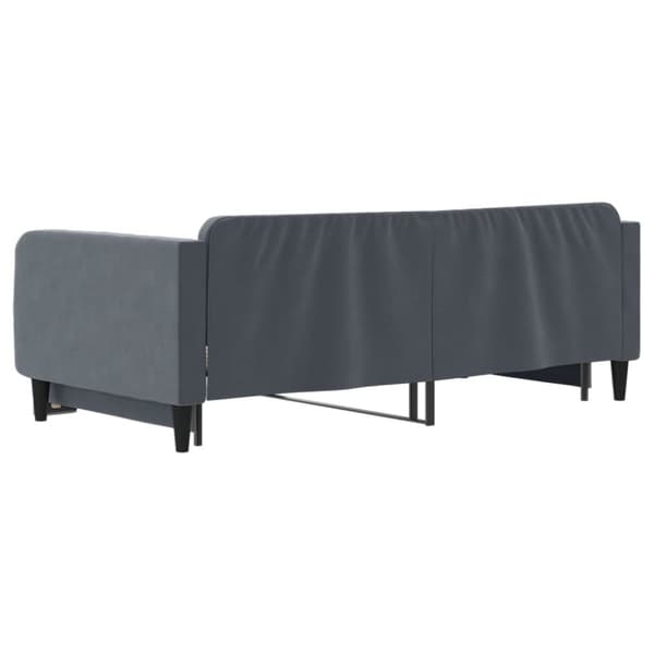 Dagbädd utdragbar mörkgrå 100x200 cm sammet