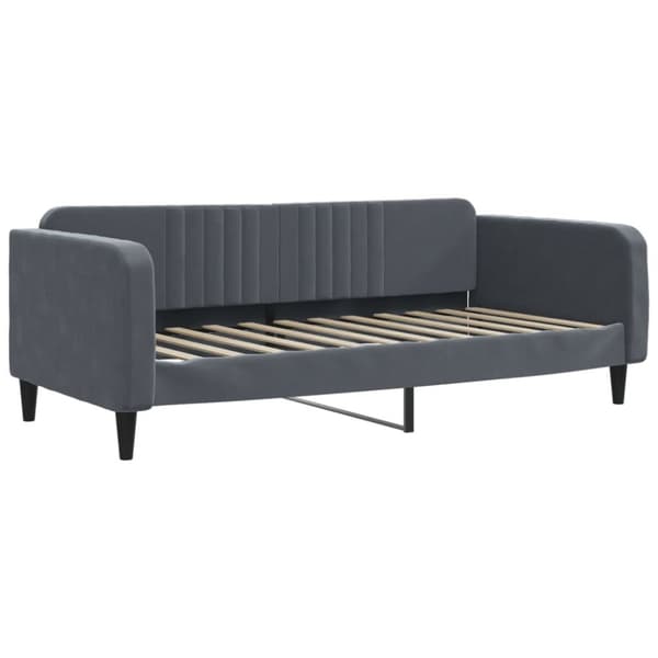 Dagbädd utdragbar mörkgrå 100x200 cm sammet
