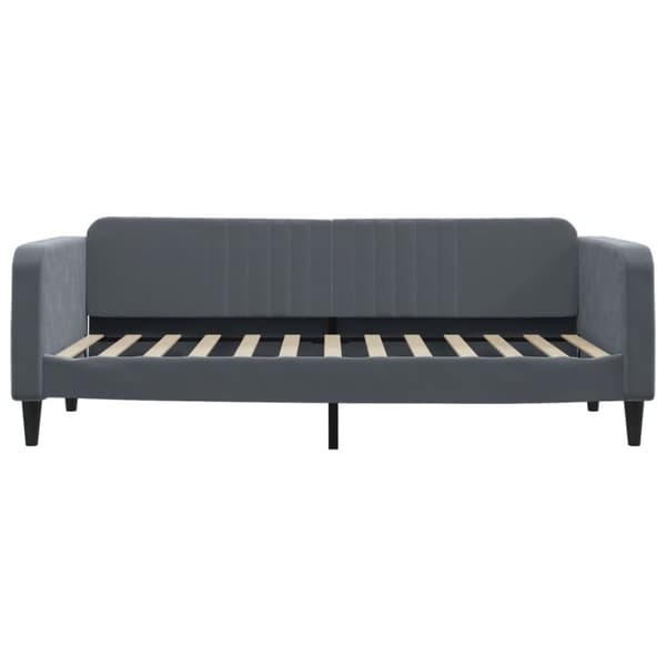 Dagbädd utdragbar mörkgrå 100x200 cm sammet