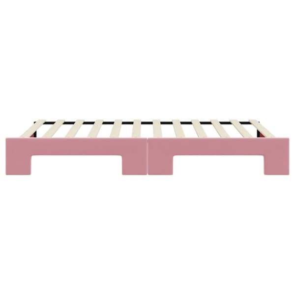 Dagbädd utdragbar rosa 100x200 cm sammet