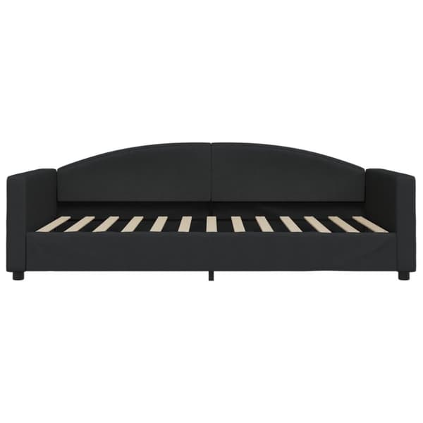 daybed med udtræk 100x200 cm stof sort