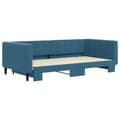 Miniatyrbillede 3 af 10: daybed med udtræk 100x200 cm velour blå