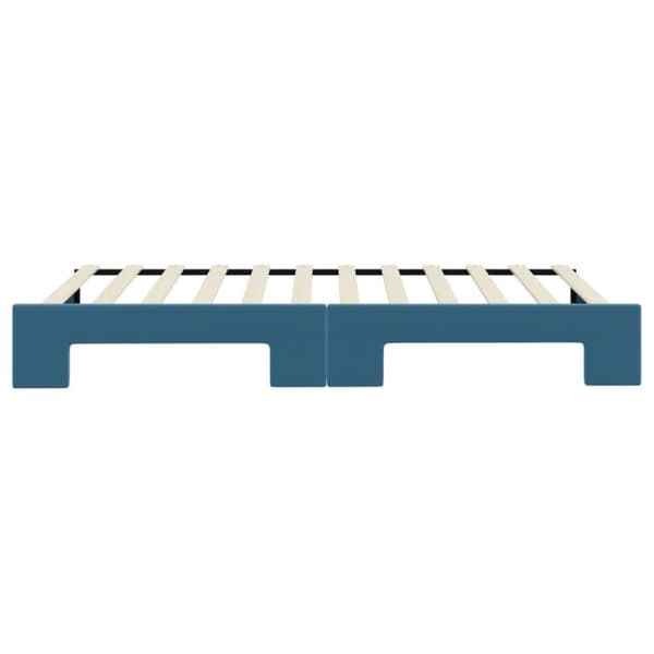 daybed med udtræk 100x200 cm velour blå