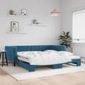 Miniatyrbillede 1 af 10: daybed med udtræk 100x200 cm velour blå