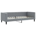 Miniatyrbillede 4 af 10: daybed med udtræk og madras 80x200 cm stof lysegrå