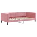 Miniatyrbillede 4 af 10: daybed med udtræk og madras 100x200 cm velour lyserød