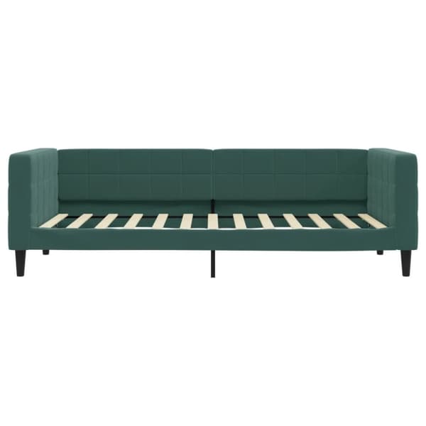 daybed med madras 90x200 cm velour mørkegrøn