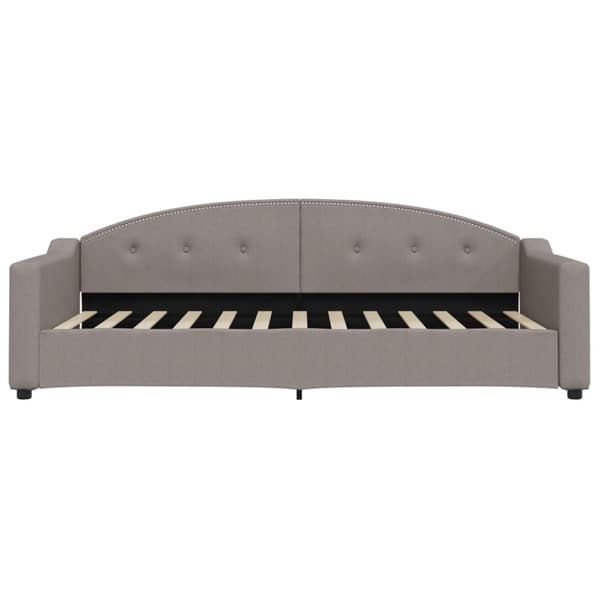 Dagbädd med madrass taupe 90x200 cm tyg