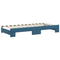 Miniatyrbillede 5 af 10: daybed med udtræk og madras 90x200 cm velour blå