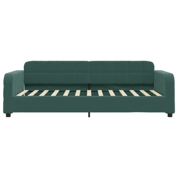 Dagbädd med madrass mörkgrön 90x200 cm sammet