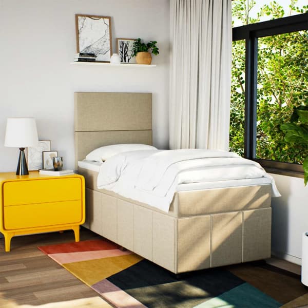 Continental sänky patjalla Cream Kangas 90x200 cm