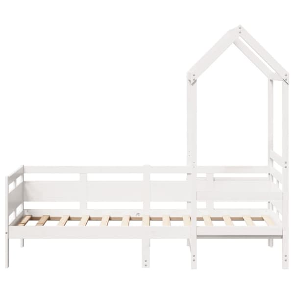 daybed med tag 80x200 cm massivt fyrretræ hvid
