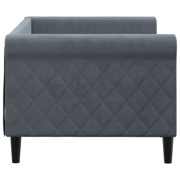 daybed 80x200 cm velour mørkegrå