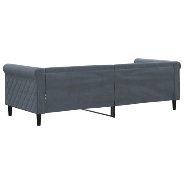 daybed 80x200 cm velour mørkegrå