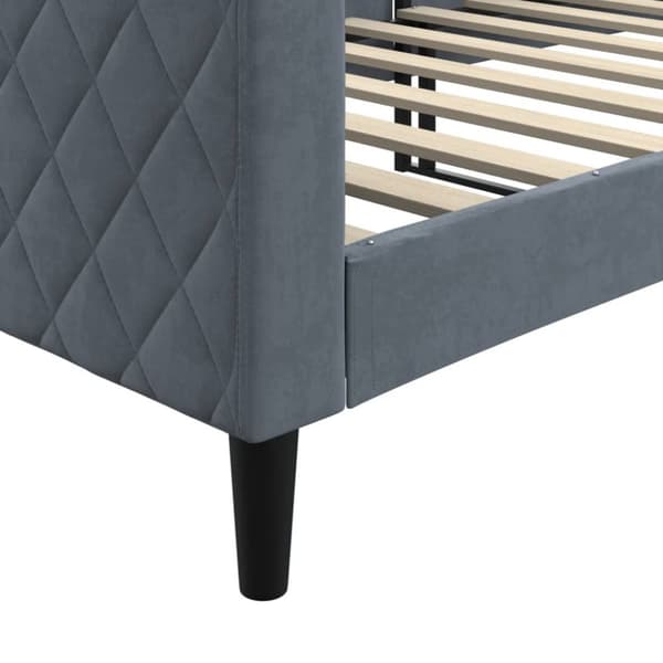 daybed 80x200 cm velour mørkegrå