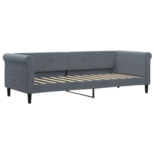 daybed 80x200 cm velour mørkegrå