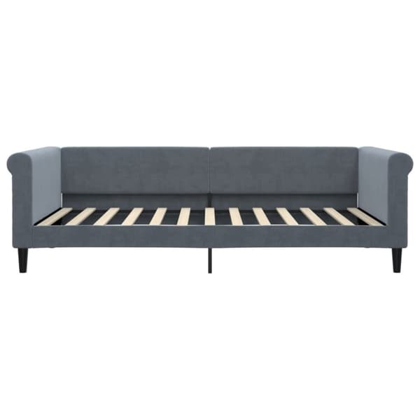 Dagbädd mörkgrå 100x200 cm sammet