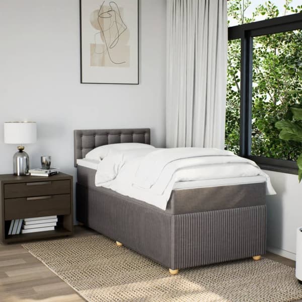 Continental sänky patjalla Taupe Kangas 90x190 cm