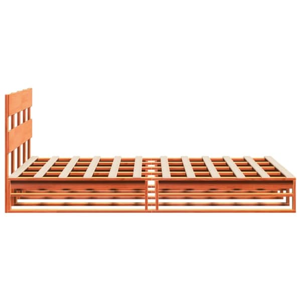 sengeramme uden madras 120x200 cm massivt fyrretræ gyldenbrun