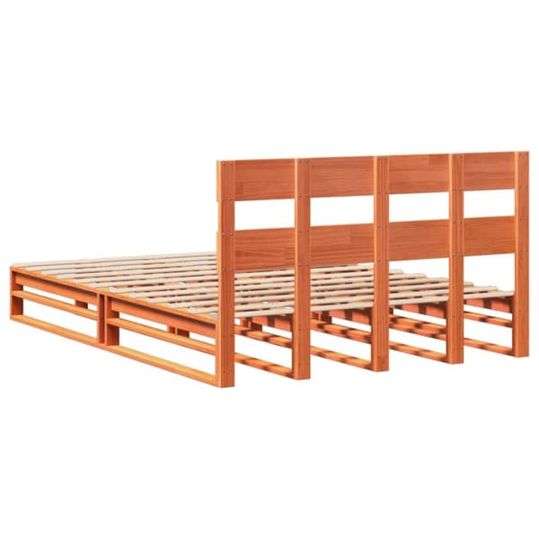 sengeramme uden madras 120x200 cm massivt fyrretræ gyldenbrun