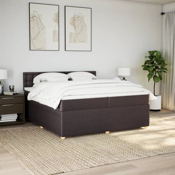Continental Bed Patja Ruskea Kangas 200x200 cm