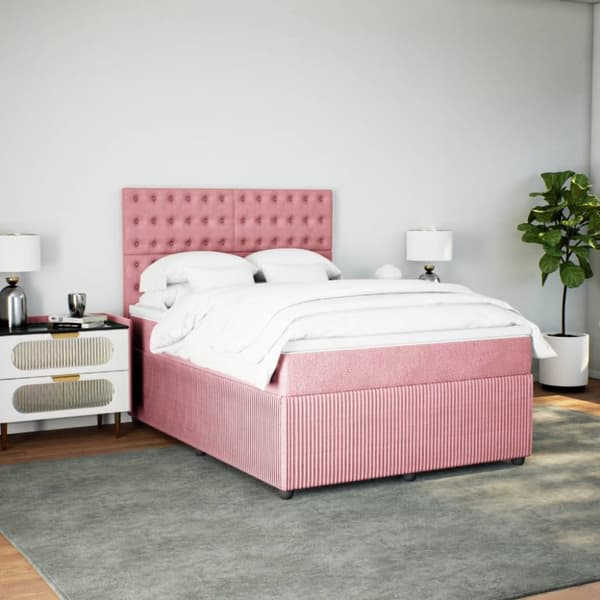 Continental sänky patjalla Pinkki 140x200 cm Velvet
