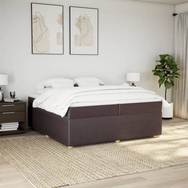 Continental Bed Patja Ruskea Kangas 200x200 cm